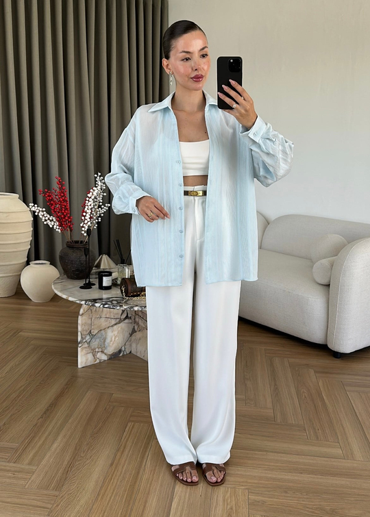 Katerina Rahat Gömlek BEBE MAVİ