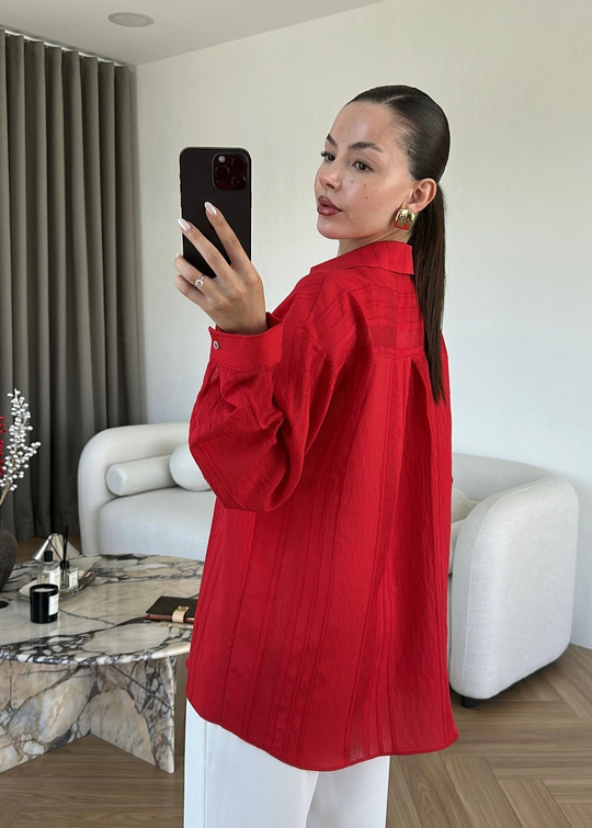 Katerina Rahat Gömlek KIRMIZI