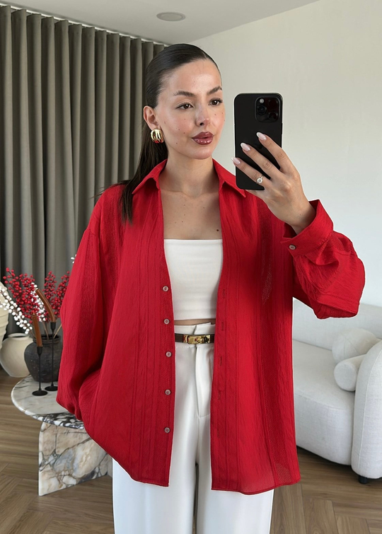 Katerina Rahat Gömlek KIRMIZI