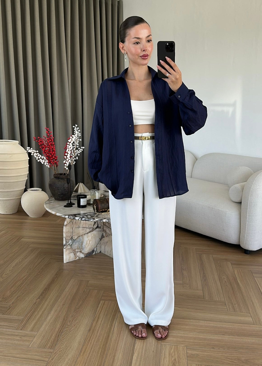 Katerina Rahat Gömlek LACİVERT