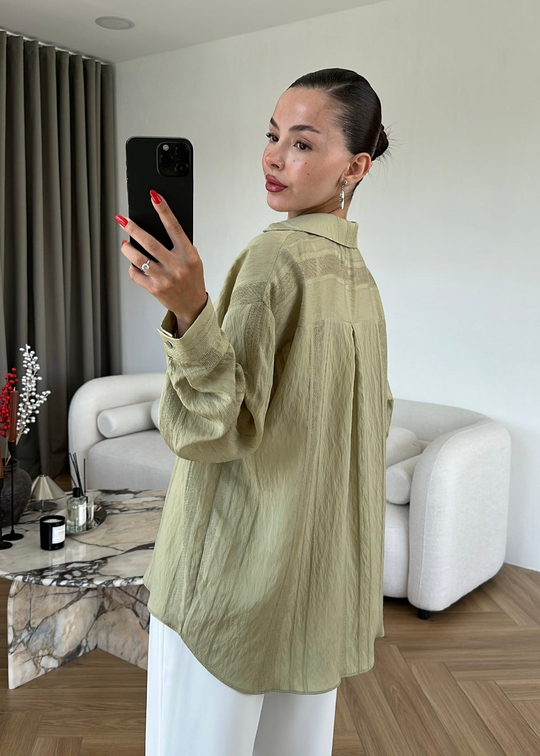 Katerina Rahat Gömlek MİNT YEŞİLİ