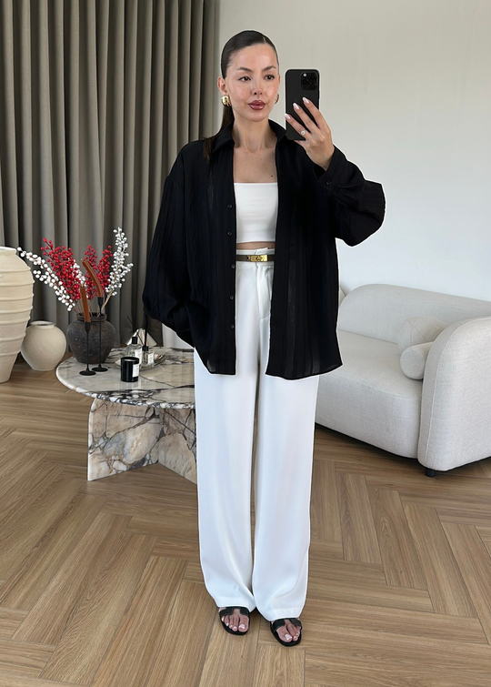 Katerina Rahat Gömlek SİYAH