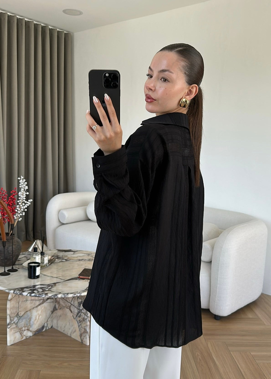Katerina Rahat Gömlek SİYAH