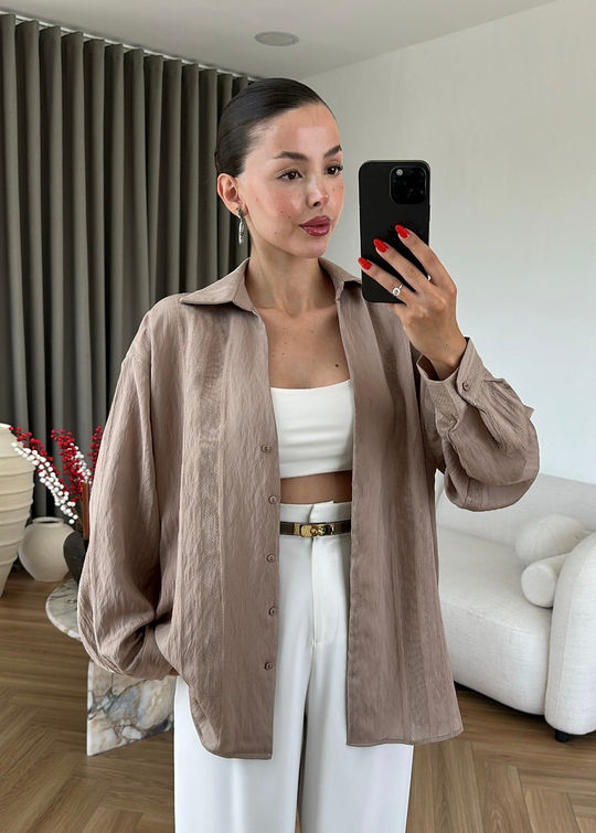 Katerina Rahat Gömlek VİZON