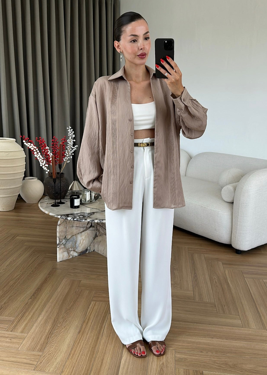 Katerina Rahat Gömlek VİZON