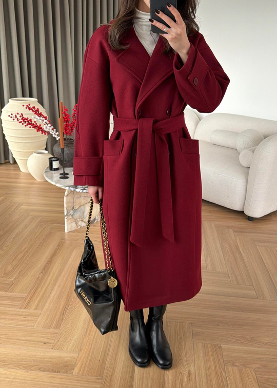 Kelebek Yakalı Kaban BORDO