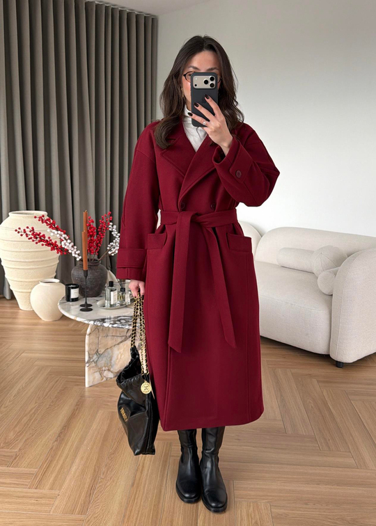 Kelebek Yakalı Kaban BORDO