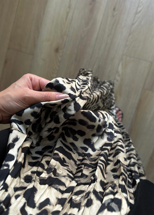 Kırışık Leopar Etek RENKLİ