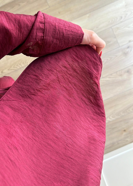 Kumaşı Kendinden Desenli Takım BORDO