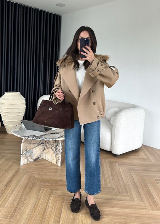 Kürk Detaylı Trençkot (KARGOLANMA TARİHİ 15 EYLÜL) BEJ