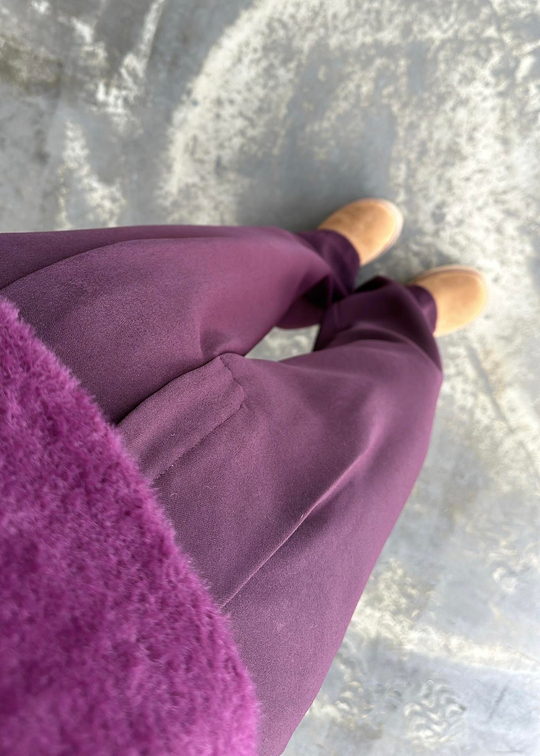 Lara Premium Palazzo Pantolon MÜRDÜM