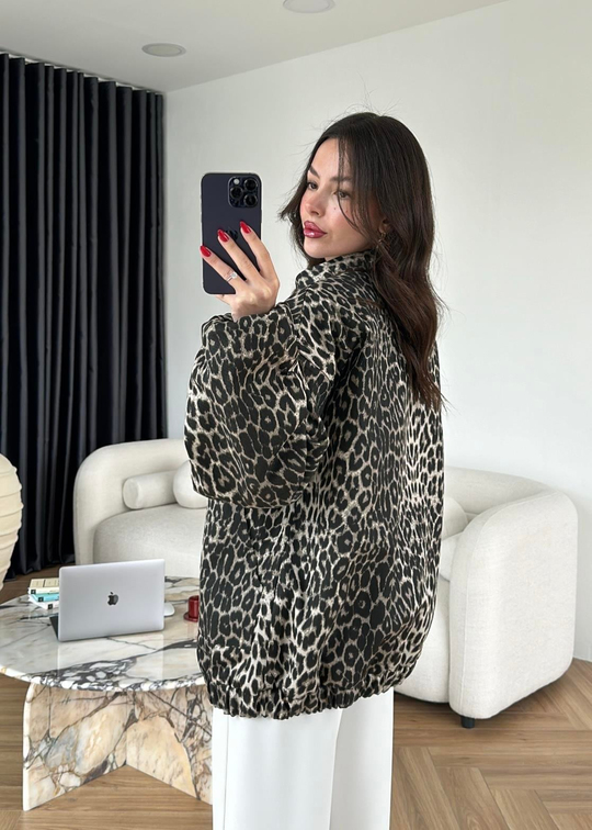 Leopar Bomber Ceket RENKLİ
