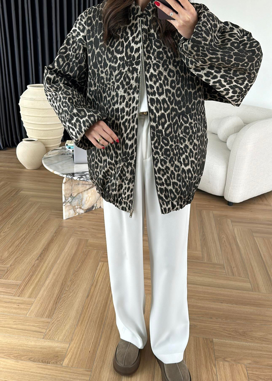 Leopar Bomber Ceket RENKLİ