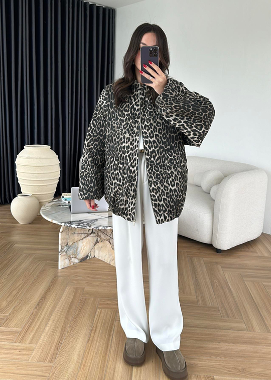 Leopar Bomber Ceket RENKLİ