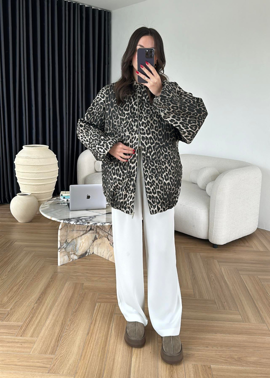 Leopar Bomber Ceket RENKLİ