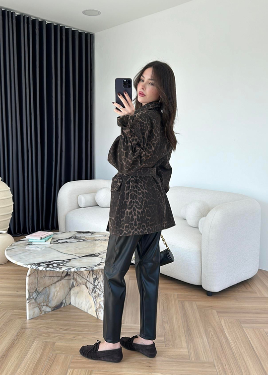 Leopar Denim Ceket RENKLİ