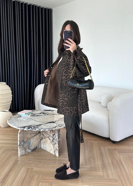 Leopar Denim Ceket RENKLİ