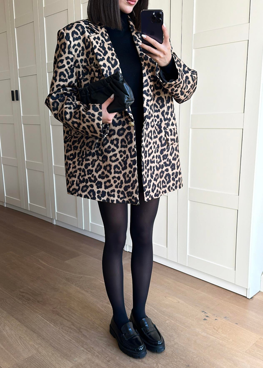 Leopar Oversize Ceket RENKLİ