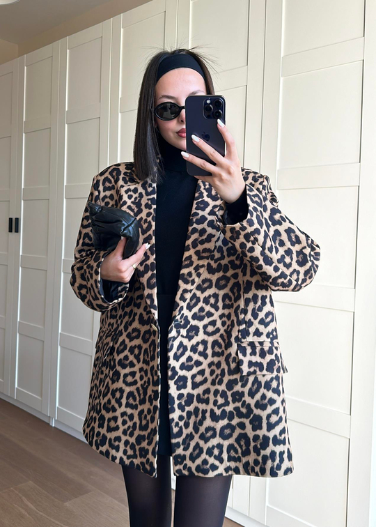 Leopar Oversize Ceket RENKLİ