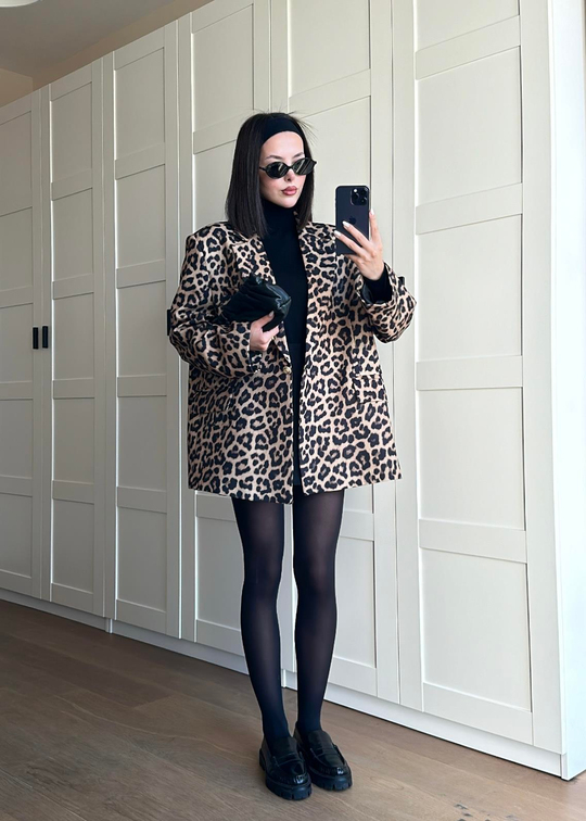Leopar Oversize Ceket RENKLİ