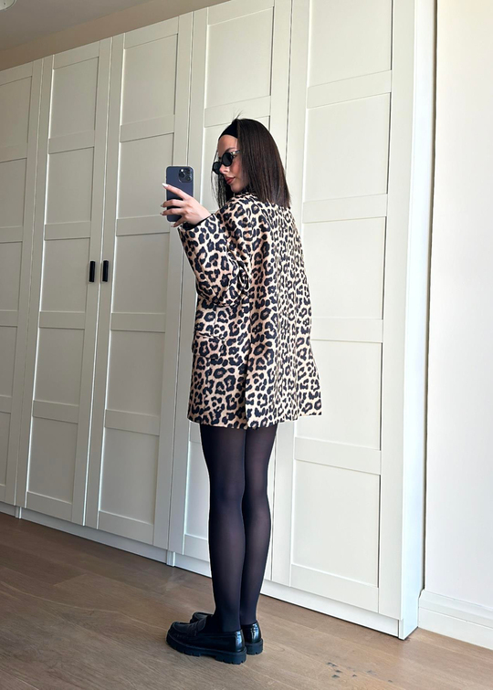 Leopar Oversize Ceket RENKLİ