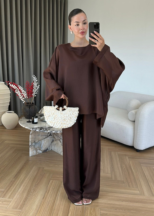 Lisa Transparan İkili Takım ACI KAHVE
