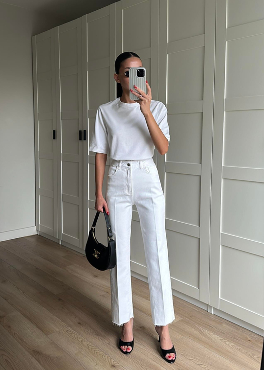 Madison Boru Paça Jean BEYAZ