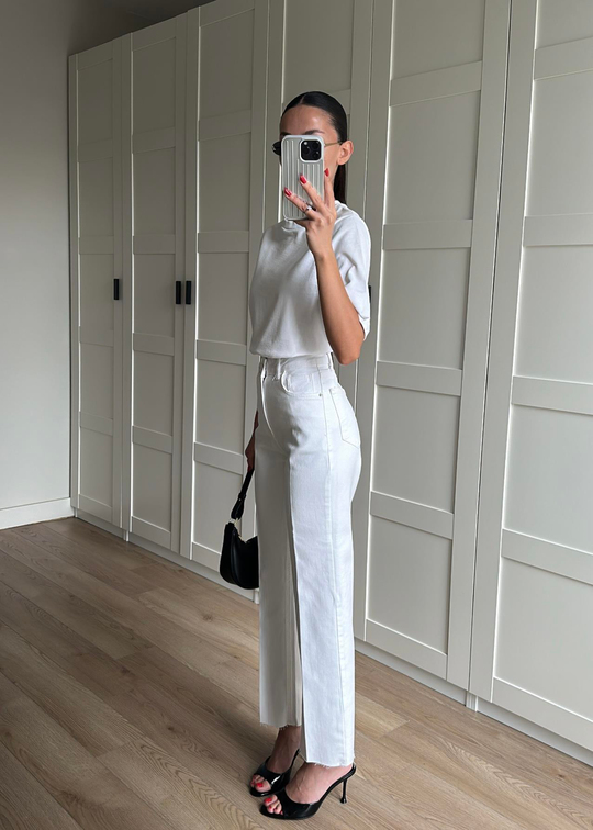 Madison Boru Paça Jean BEYAZ