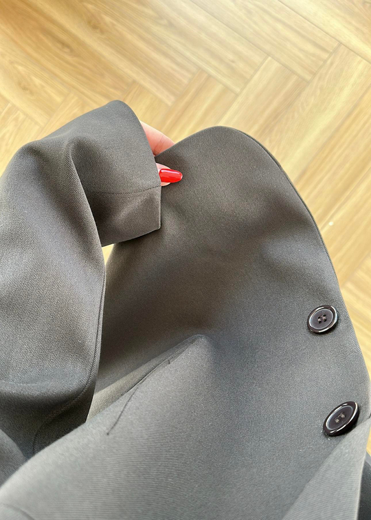 Maya Düz Blazer Ceket KOYUKAHVE