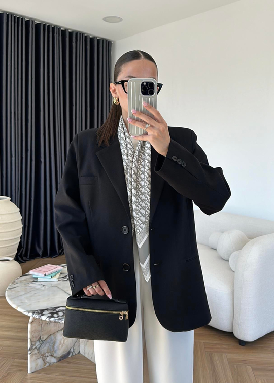 Maya Düz Blazer Ceket SİYAH