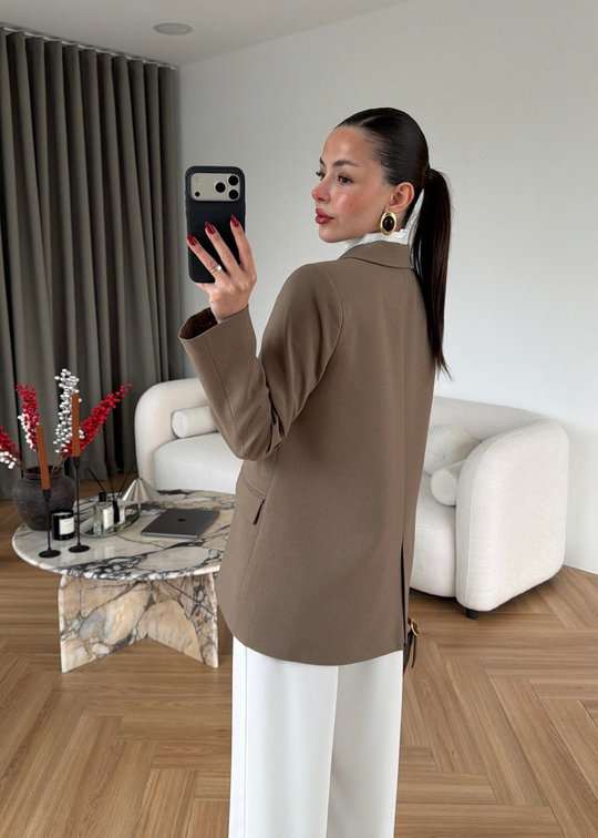 Mira Yandan Bağlamalı Blazer HAKİ