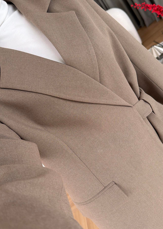 Mira Yandan Bağlamalı Blazer HAKİ