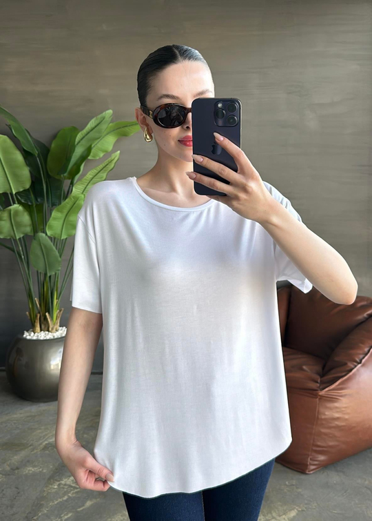 Modal Basic Tişört BEYAZ