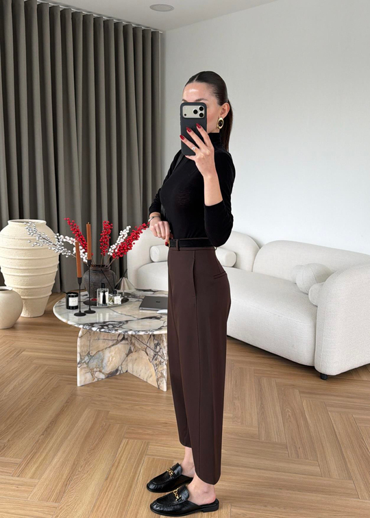 Modern Cut Pantalon ACI KAHVE