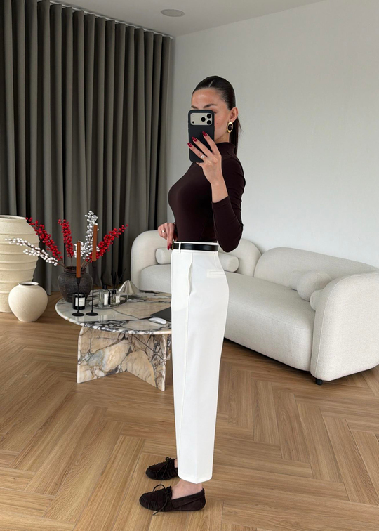 Modern Cut Pantolon EKRU