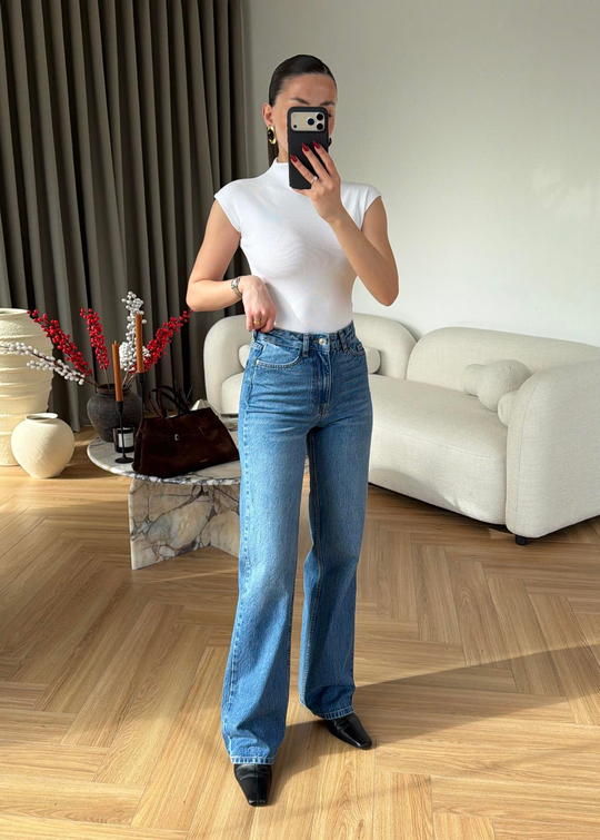 Monoza Düz Paça Jean MAVİ