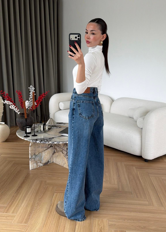 Neo Geniş Paça Jean MAVİ
