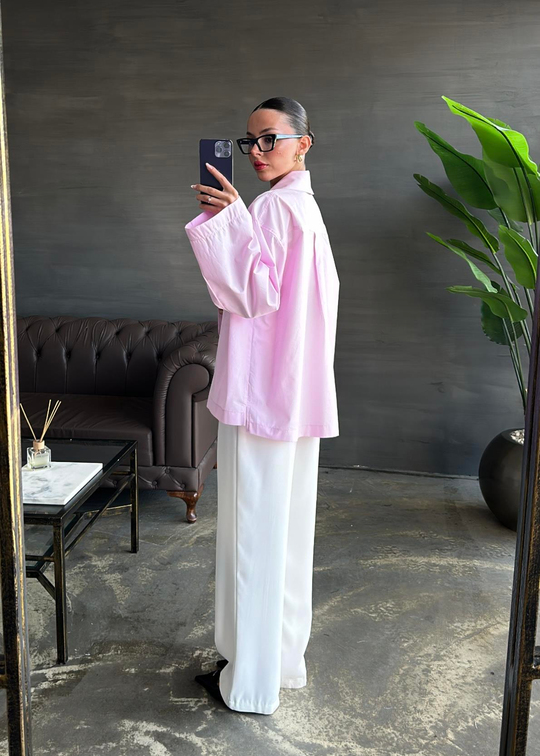 Nera Oversize Gömlek PEMBE