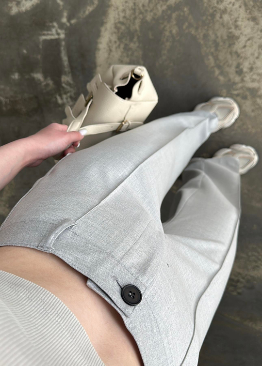 Nervürlü Premium Pantolon AÇIK GRİ