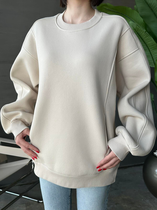 Nora Polarlı Sweatshirt BEJ