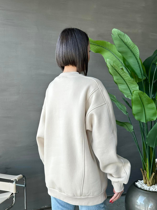 Nora Polarlı Sweatshirt BEJ