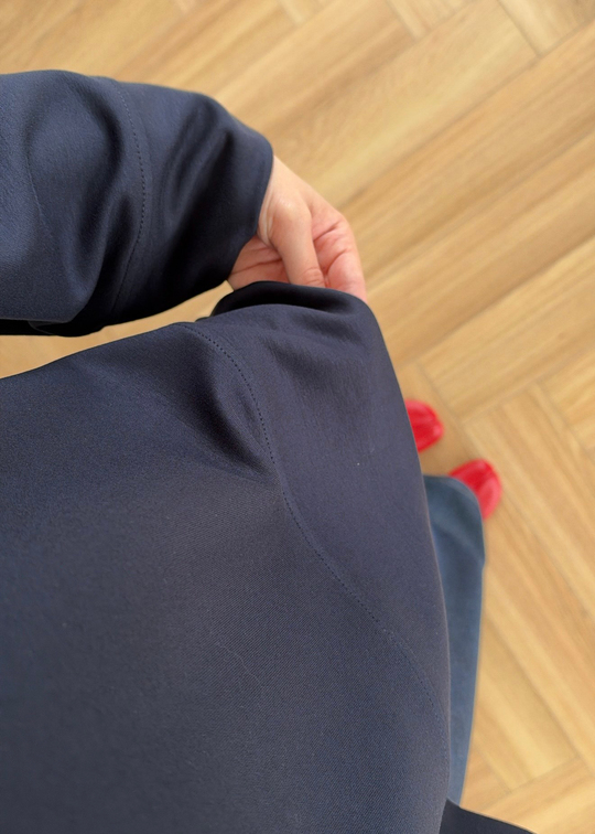 Önü Kısa Uzun Kollu Sweat LACİVERT