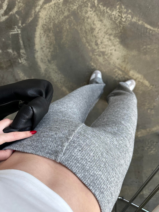 Örgü Salaş Pantolon KOYU GRİ