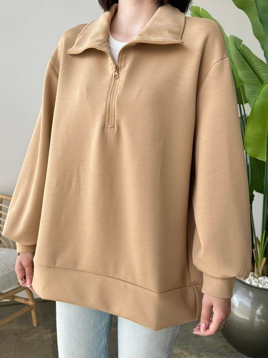 Oysh Kumaş Sweatshirt CAMEL