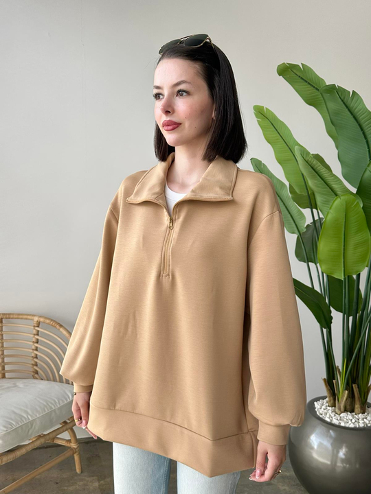 Oysh Kumaş Sweatshirt CAMEL