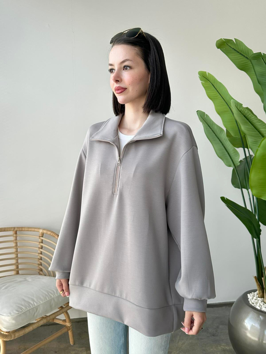 Oysh Kumaş Sweatshirt GRİ