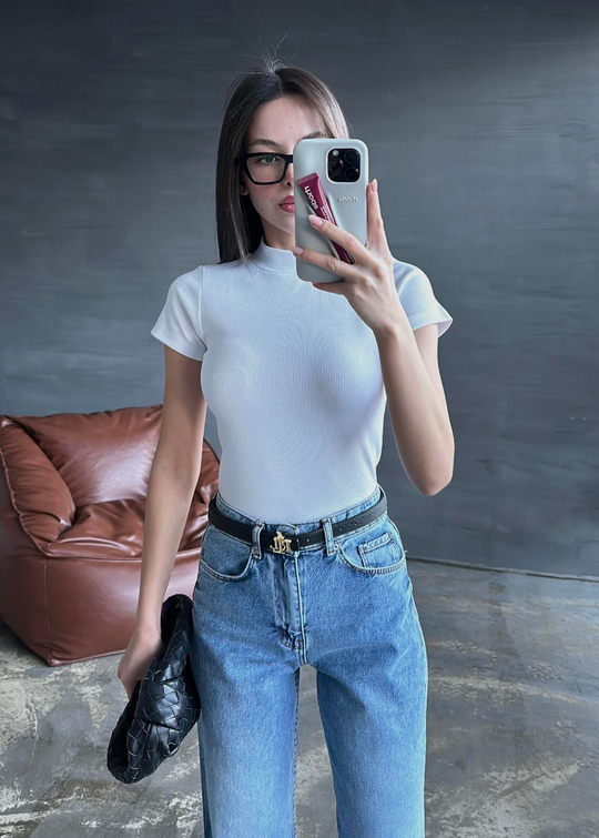 Pixie Yarım Balıkçı Bluz BEYAZ