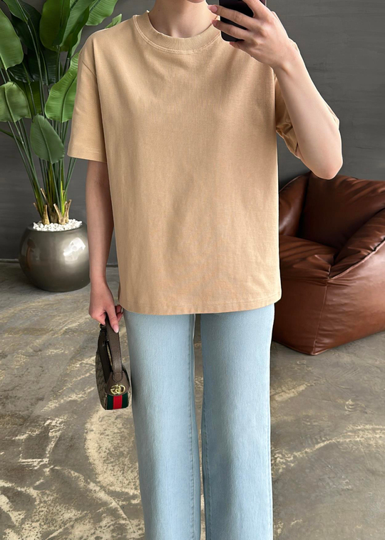 Premium Dilvin Basic Tshirt CAMEL