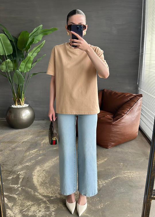 Premium Dilvin Basic Tshirt CAMEL