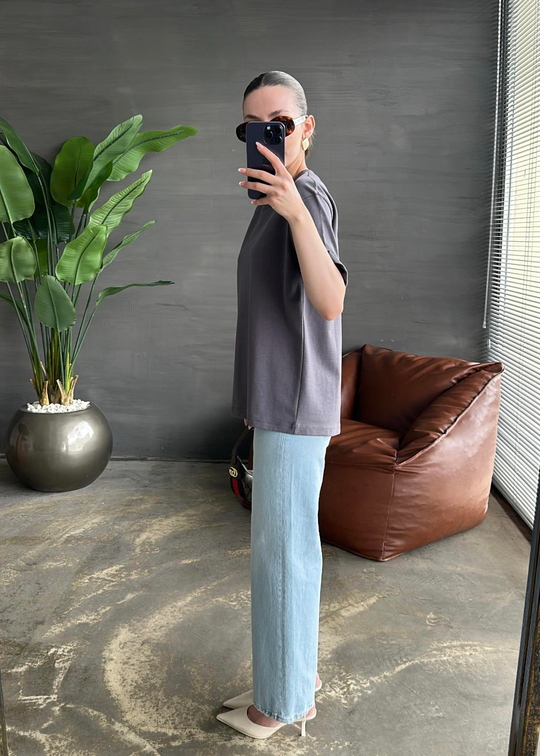 Premium Dilvin Basic Tshirt FÜME
